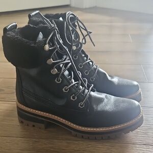 Madden Girl Black Fur-Lined Boots
